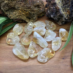Small Citrine Tumbles 3/4"x 1/2"x 1/3",  weighing 8-12g